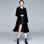 Ladies Long Trench Coat with Skirt Jacket Style