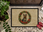 Silky Terrier Christmas Flowers Doormat