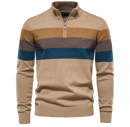 New Men's Stand Collar Sweater from Europe and America