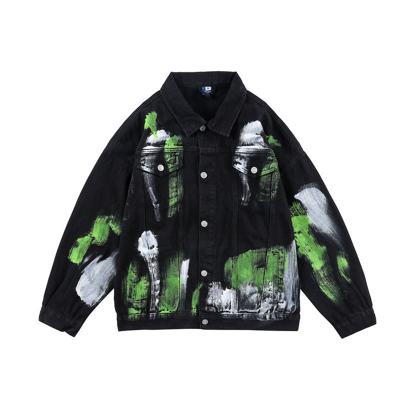 Trendy Hip-Hop Lapel Jacket for Loose Fit Style