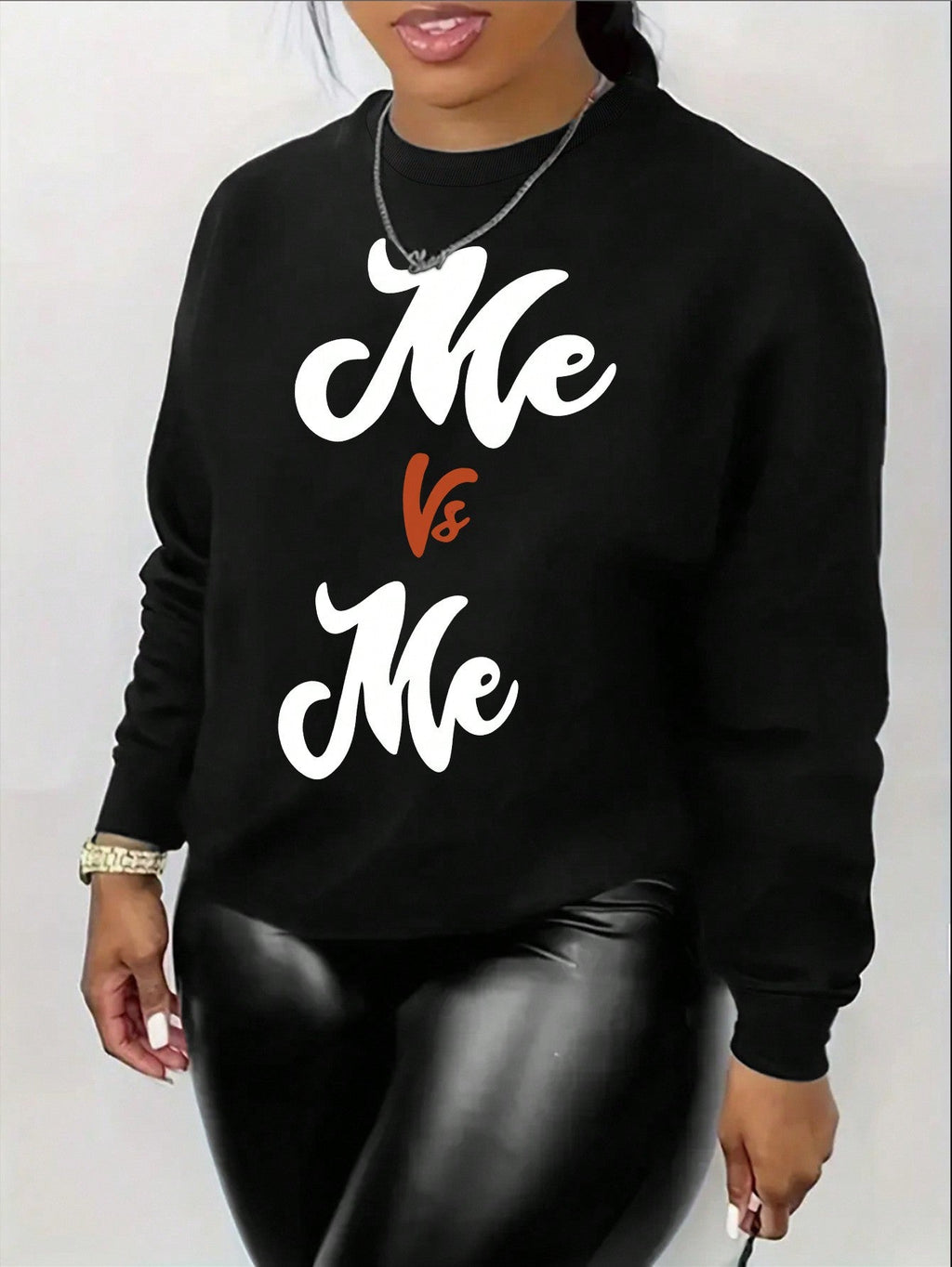 Casual Loose Round Neck Printed Sweater Top