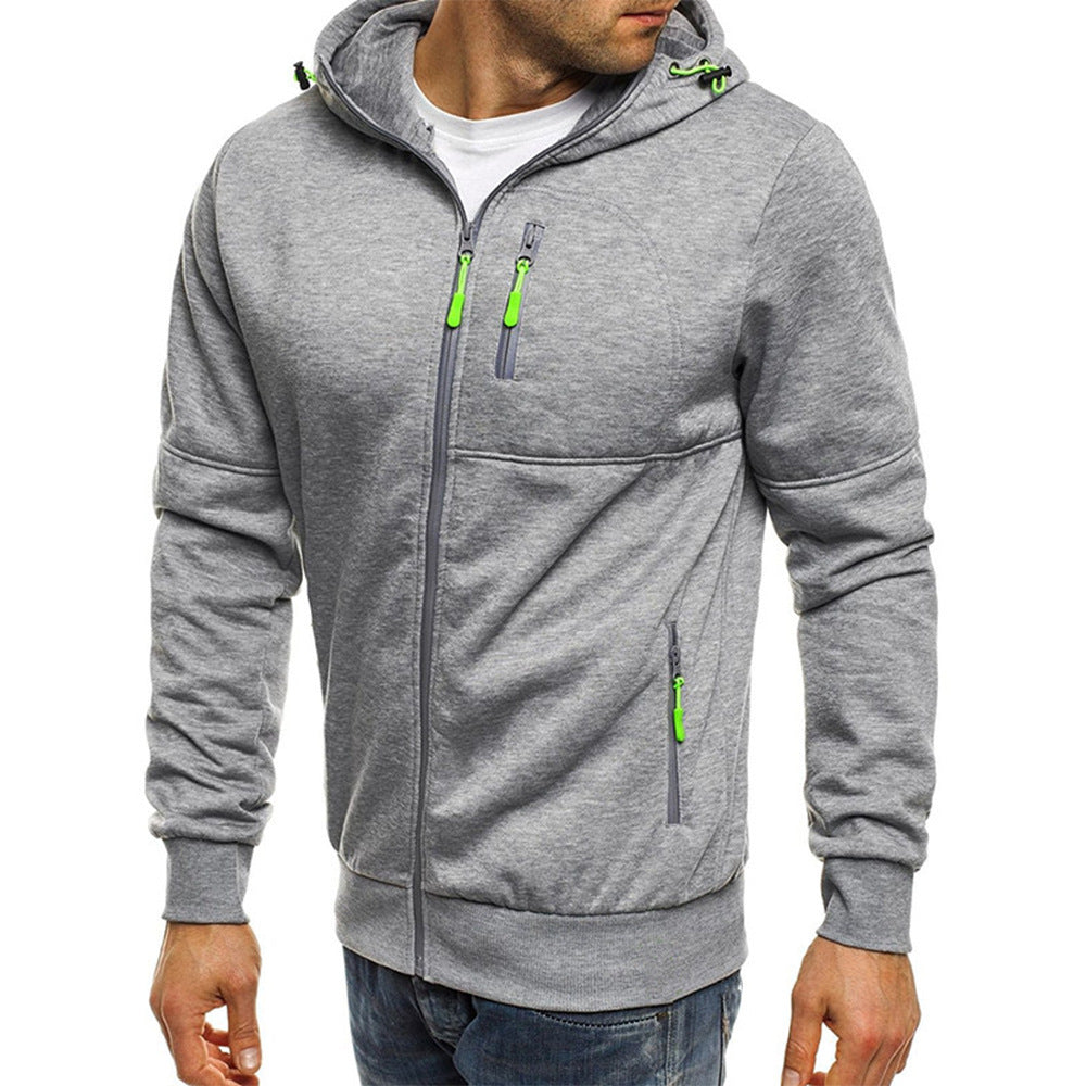 Slim Fit Zipper Hoodie Men's Pullover Sweater | Streetwear