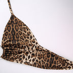 Leopard Print V-Neck Backless Lingerie Set (Style 2088)
