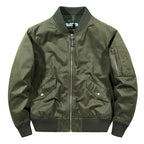 DIMUSI Men's Slim Fit Bomber Zipper Jacket for Streetwear