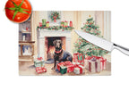 Labrador Retriever Cozy Christmas Glass Cutting Board