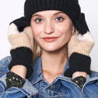Cozy Color Stripes Long Gloves