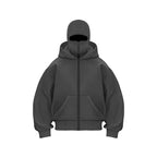 Fleece-lined Double Hood Unique Design Hooded Sweater