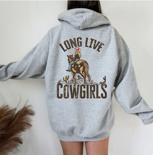 Casual Women's Sweater with Back Print