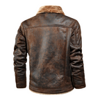 Single-Breasted Lapel Coat with Faux Fur Trim & Side Seam Pockets
