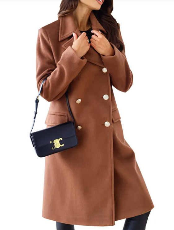 Women's New Simple Long Sleeve Woolen Coat