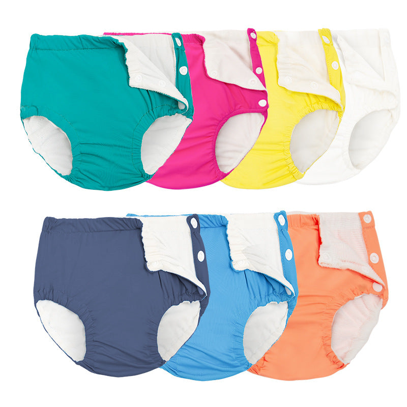Washable Baby Swim Trunks with Pocket for Learning