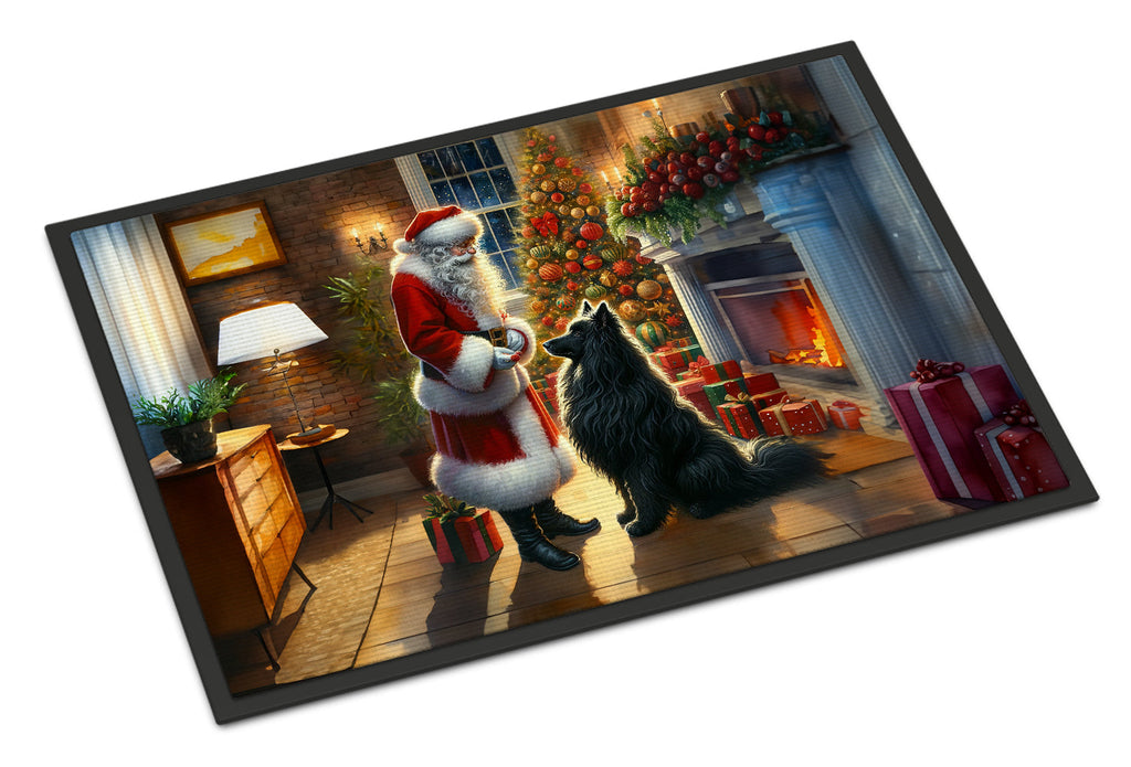 Belgian Sheepdog and Santa Claus Doormat