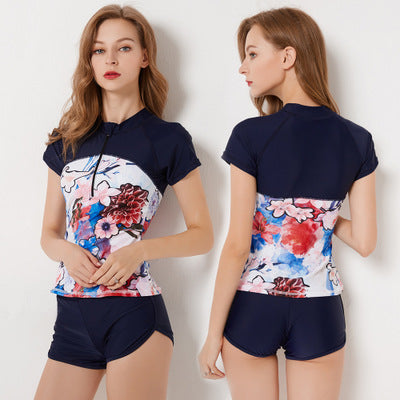 Floral Tankini with Boyshorts Swimsuit Set