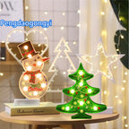 DIY 5D Diamond Painting Night Light - Christmas Tree & Snowman