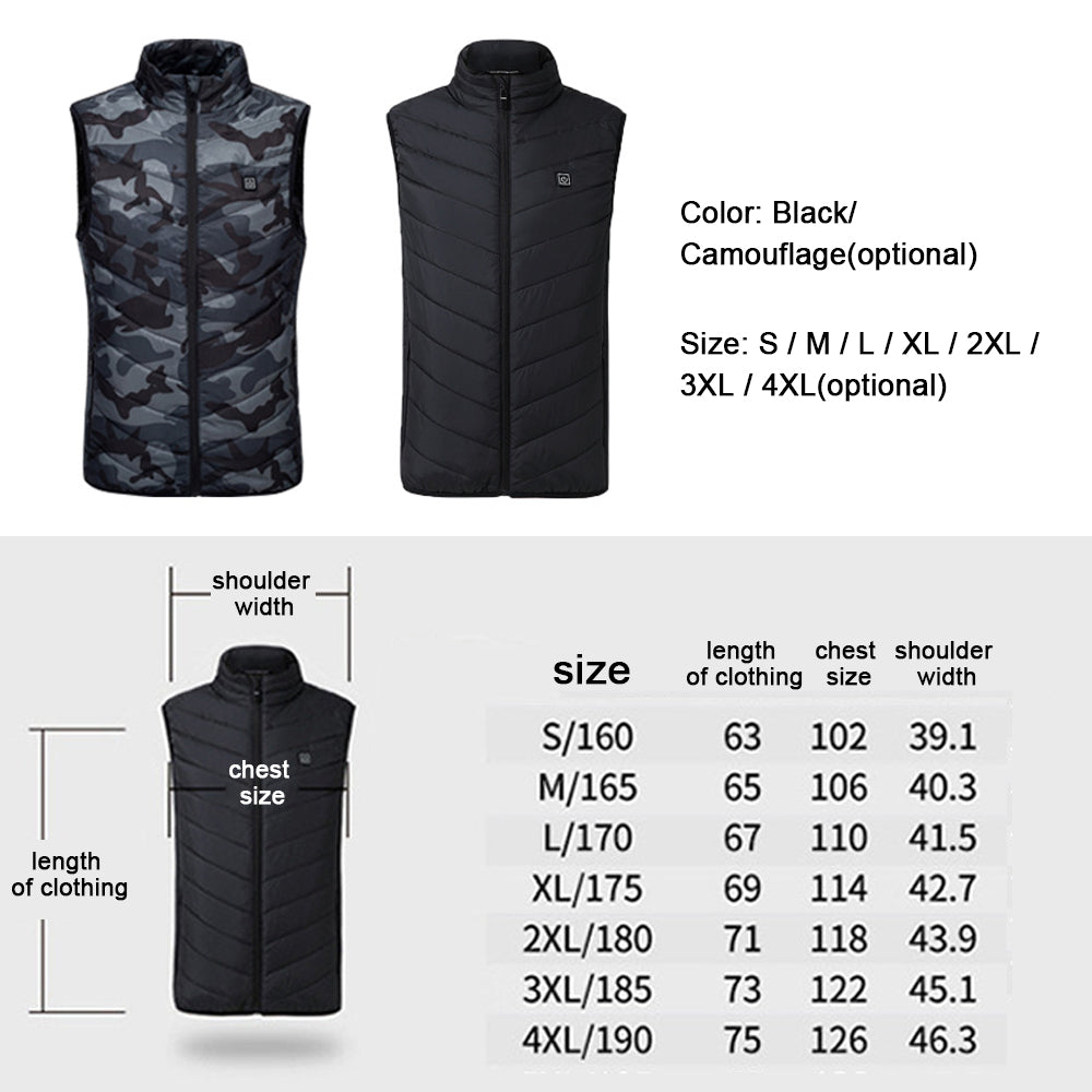 Heated Vest for Men & Women - USB Thermal Jacket (S-4XL)