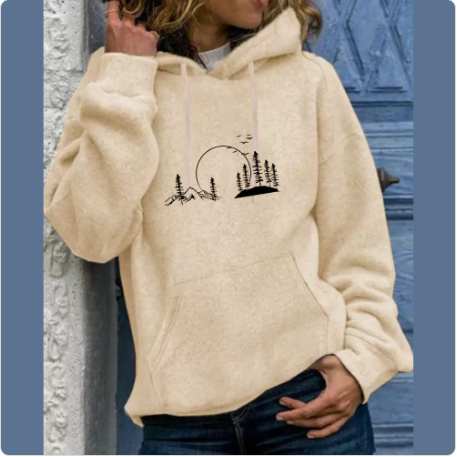 Hooded Solid Color Casual Hoodie for Youth Students | Streetwear