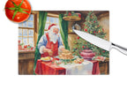 Cookies with Santa Claus Papa Noel Glass Cutting Board