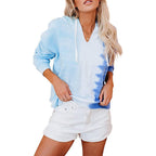 Tie Dye Ombre Loose Long Sleeve Hoodie Top | Streetwear