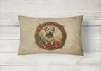 Glen of Imaal Terrier Christmas Flowers Throw Pillow