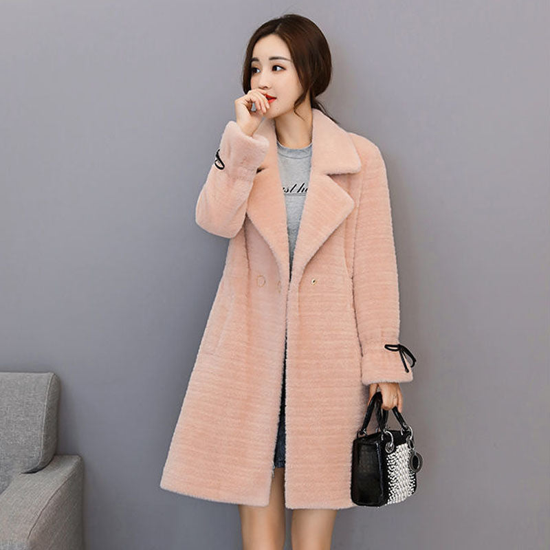 Leather Sheep Mink Coat