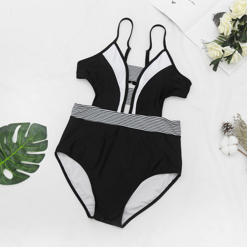 Plus Size Multi-Color One-Piece Swimsuit