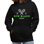 Sports Racket Print Hooded Velvet Sweater