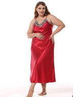 Plus Size Satin Nightgown and Pajama Set