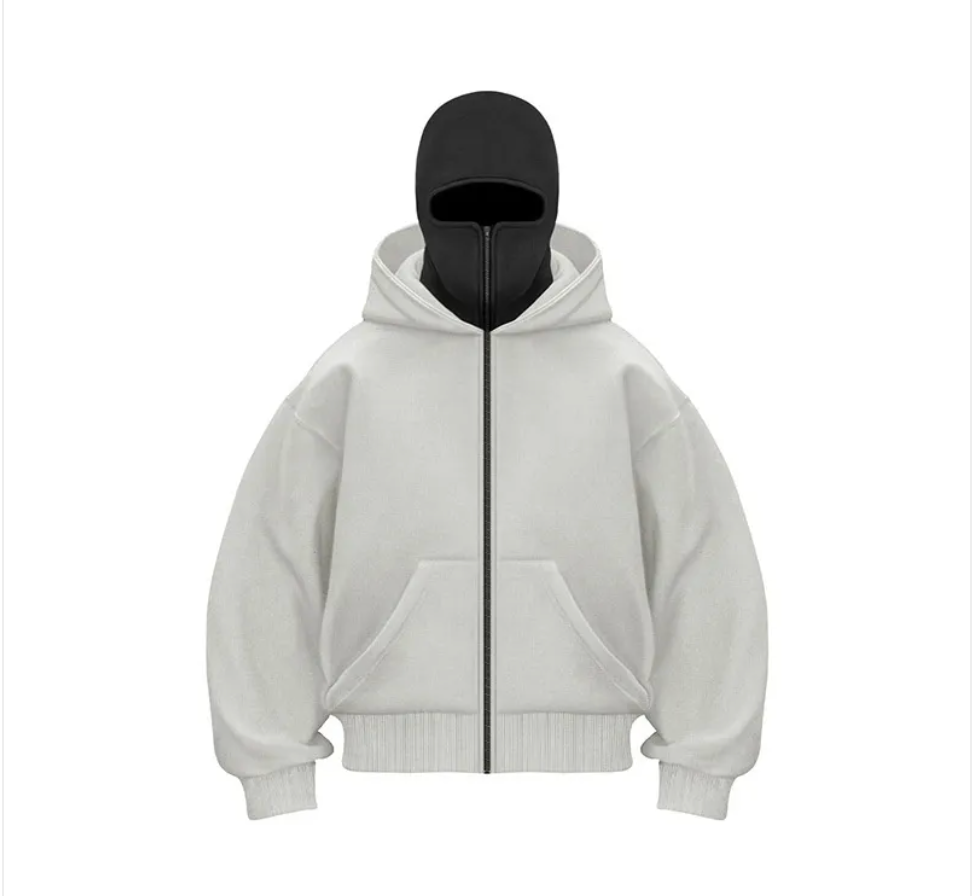 Fleece-Lined Dual Hood Sweatshirt | Streetwear