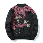 Spring Pilot Bomber Jacket with Bird Embroidery for All