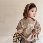 Korean Printed Fleece Sweater for Girls' Top