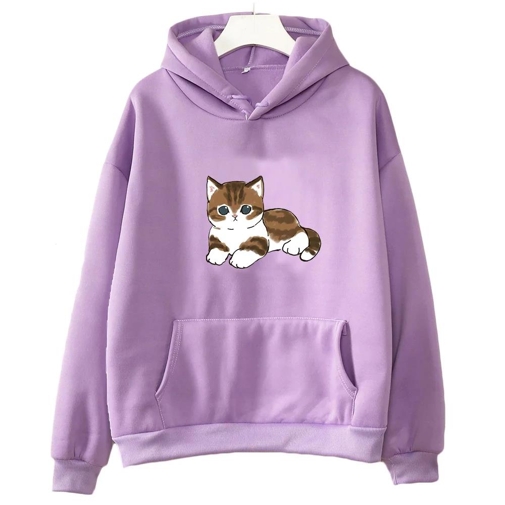 Cute Cat Graphic Hooded Sweatshirt for Men and Women | Streetwear