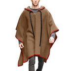 Trendy Vintage Men’s Long Coat with Irregular Hem