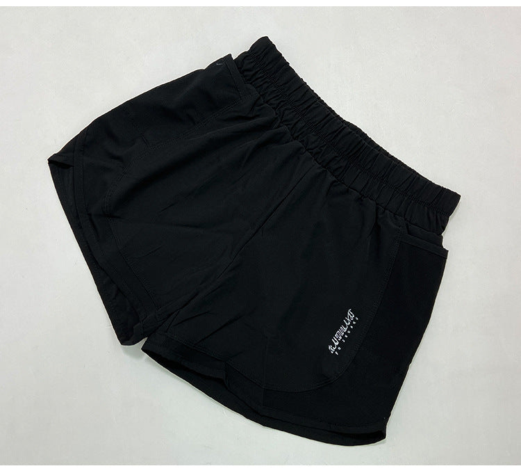Women's High Waist Quick Dry Mesh Sports Shorts with Pockets