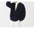 Men's Korean Solid Color Round Neck Loose Sweater
