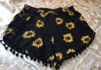Summer Women's Floral Print Beach Shorts with Elastic Waist