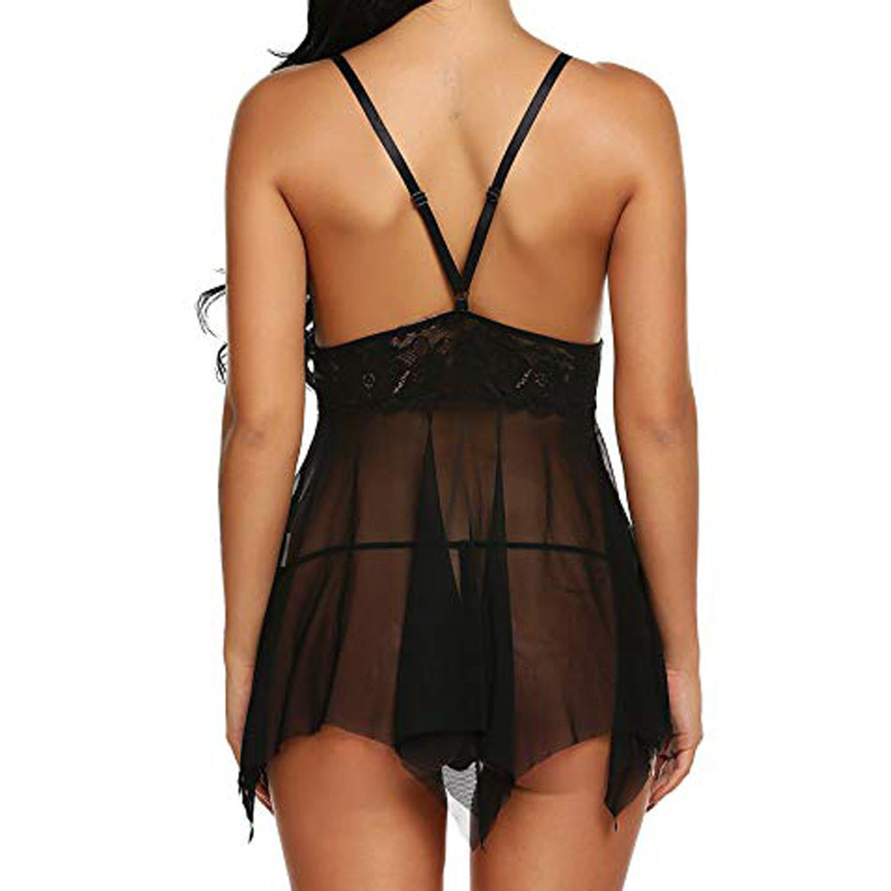 Cross-Border Supply of Sexy Mesh Nightgown Direct Sales