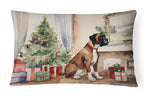 Fawn Boxer Christmas Throw Pillow