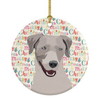 Labrador Retriever Gray Christmas Ceramic Ornament