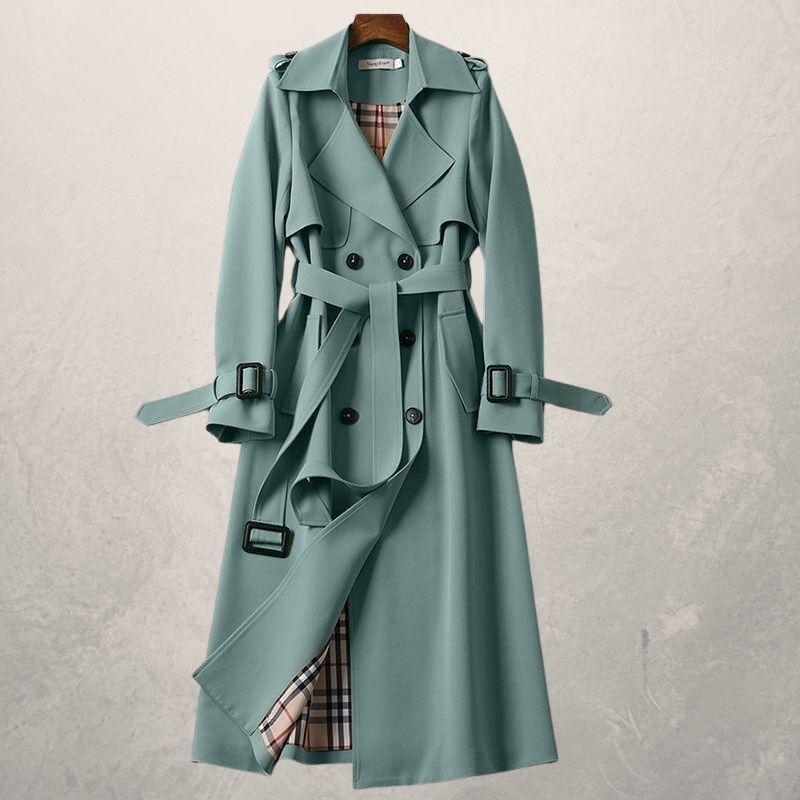 Women's Mid-length Autumn Trench Coat Windbreaker