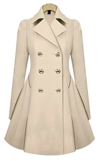Slim Medium Length Commuter Coat for European and American Styles