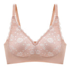 Floral Wireless Bra Women's Thin Cup Lingerie Tops