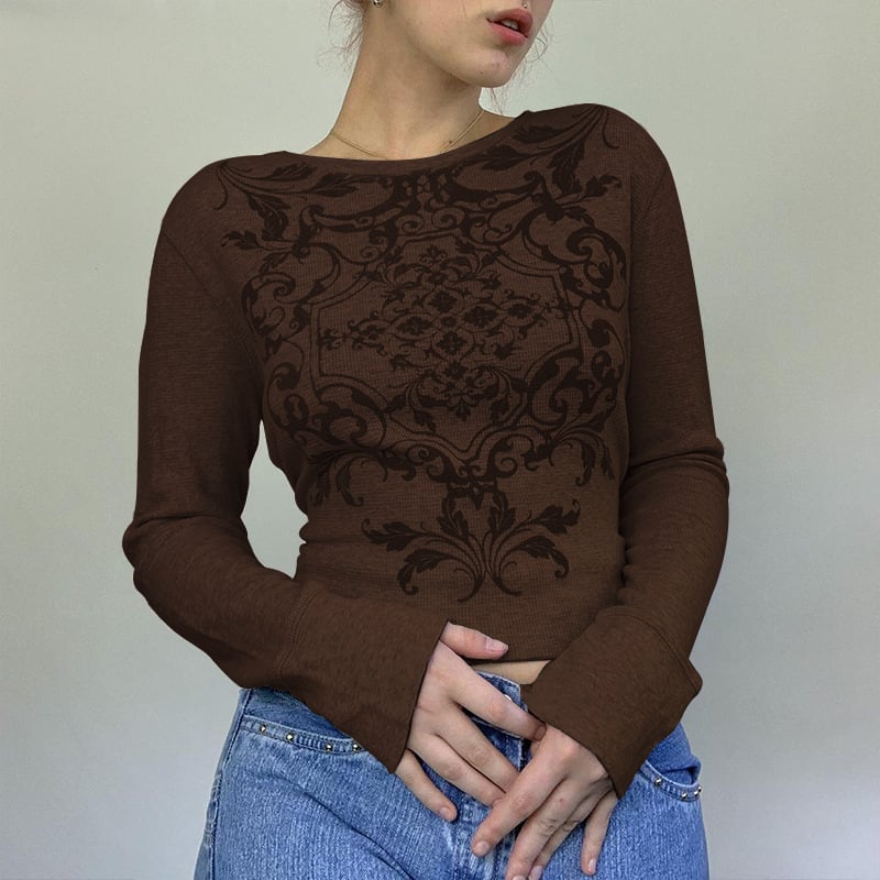 Waffle Round Neck Pullover for Commuter Style | Streetwear