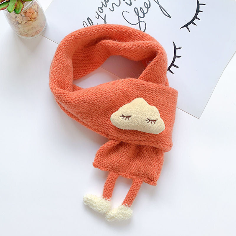 Warm Children's Scarf with Cloud Design for Boys and Girls