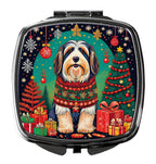 Bearded Collie Christmas Compact Mirror