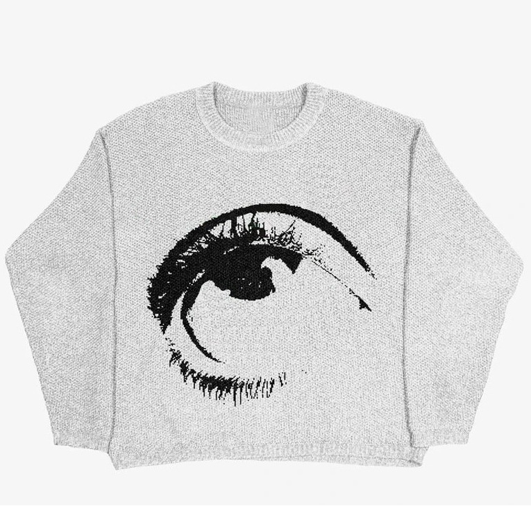Loose Long Sleeve Jacquard Pullover Sweater Top | Streetwear