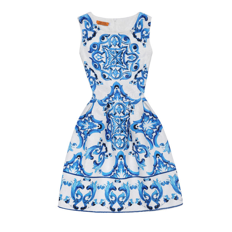 Girls' Summer Dress 2017 - Printed A-Line Style