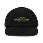 Triple Wave Corduroy Hat | Embroidered Cap