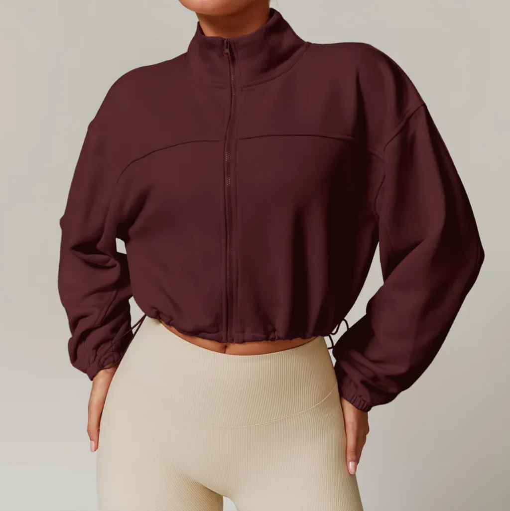 Women's Warm Stand Collar Sports Cardigan