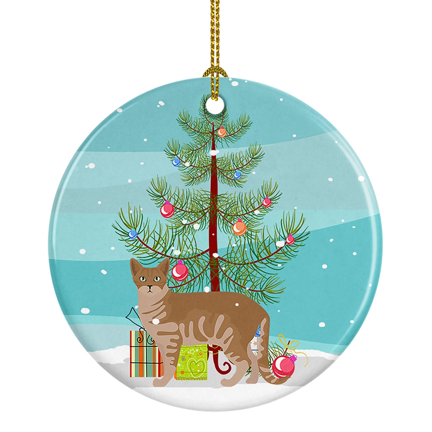 Australian Mist Cat Christmas Ceramic Ornament