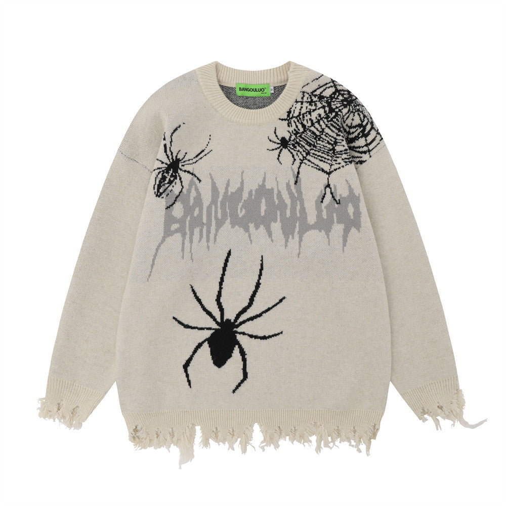 Men's Spider Web Brocade Sweater